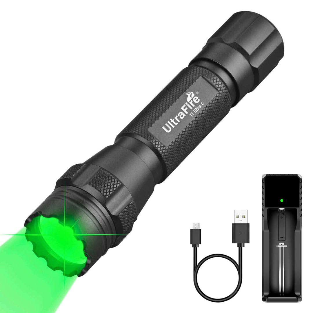 UltraFire Torcia LED a Luce Verde 525-530 nm