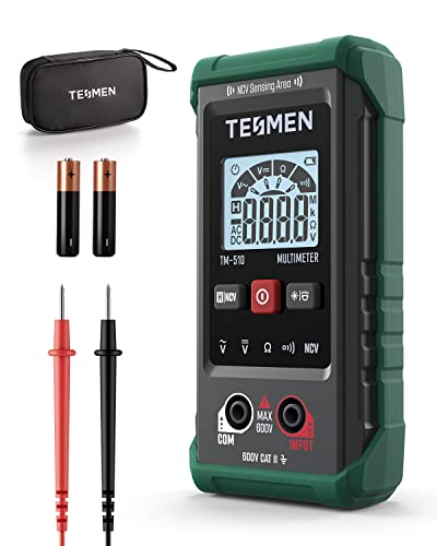 Tesmen TM-510 Multimetro Digitale 4000 Conta, Verde