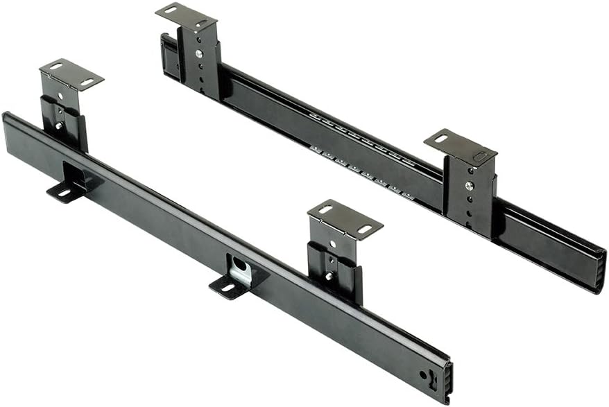 Emuca Set Guide con Cuscinetti a Sfere per Cassetto, Nero - immagine 1