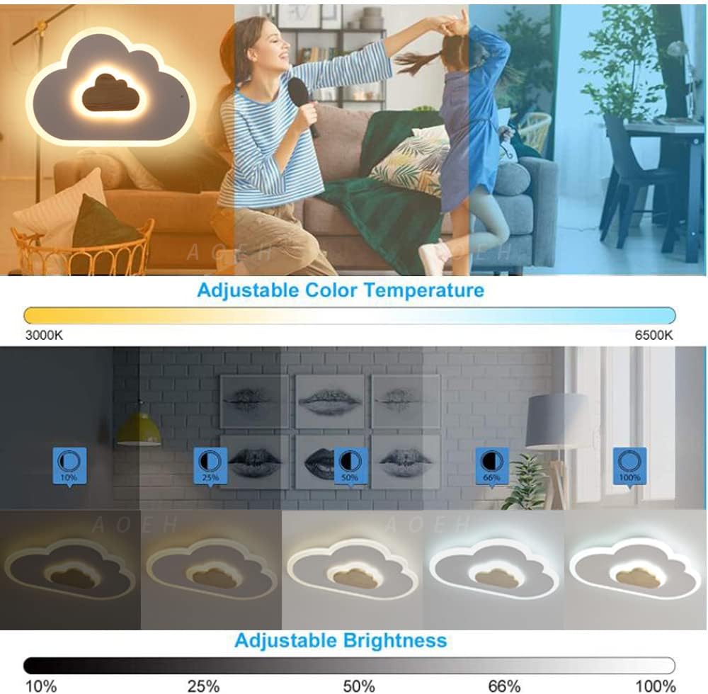 Aoeh Plafoniera LED Nuvole 20W, 40cm - immagine 5