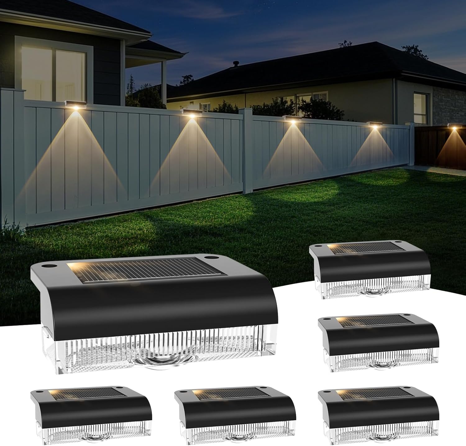 Agotd Luci Solari per Esterni - 6 Pezzi Bianco Caldo