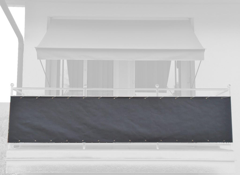 Angerer Paravista per Balcone Design Style Antracite, 90 cm, Lunghezza: 8 Metro - immagine 2