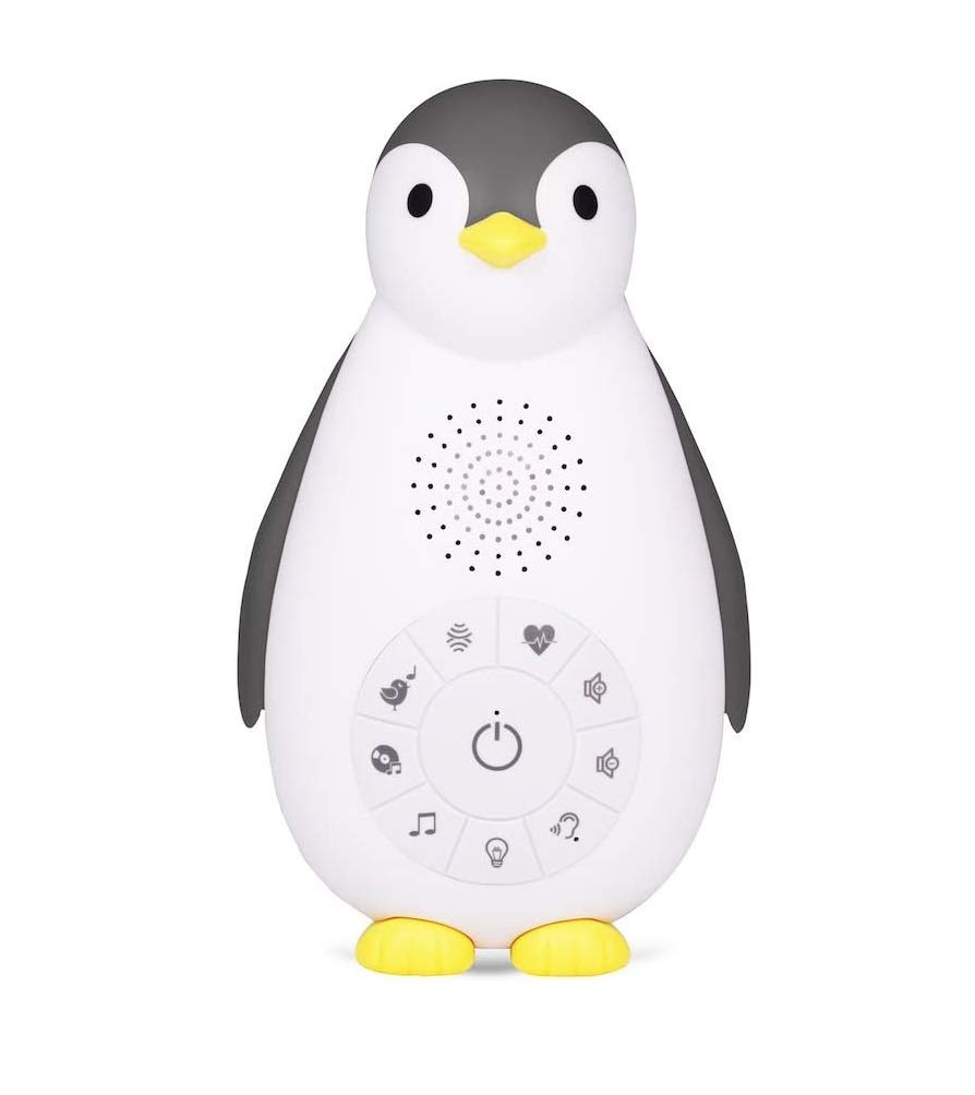 ZAZU Boîte a Musique Veilleuse Bluetooth Zoe Le Pingouin Gris