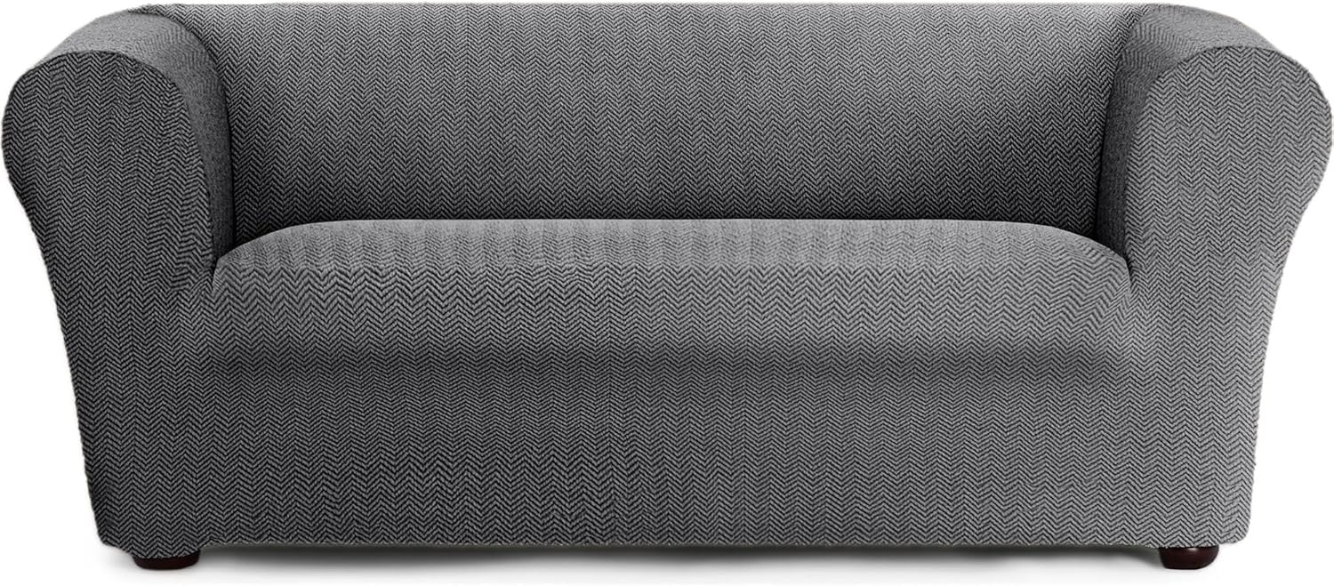 ECOMMERC3 | Copridivano misura 3 posti bielastico super elastico divani Chester e Klippan - Copridivano colore grigio scuro protettivo traspirante, vestibilità massima con schiuma di tenuta e gomme - immagine 1