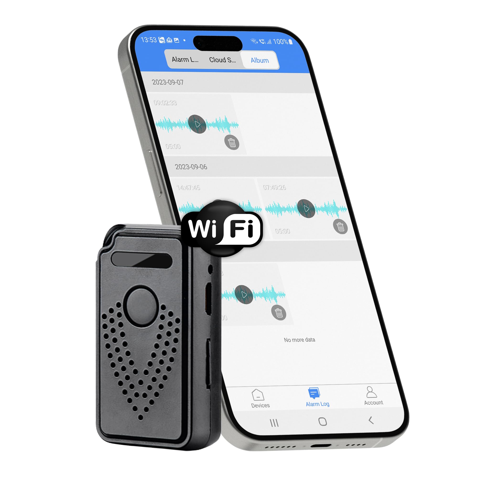 Registratore Vocale Attivato via Internet-WiFi