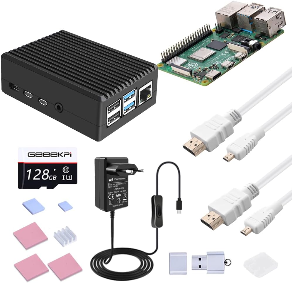 Geeekpi Raspberry Pi 4 8GB Starter Kit - 128GB Edition - immagine 1