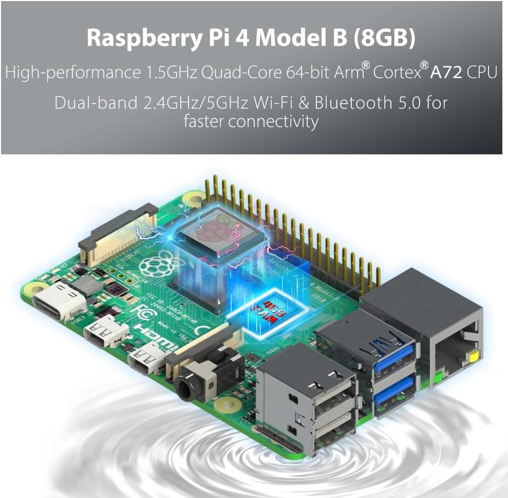 Geeekpi Raspberry Pi 4 8GB Starter Kit - 128GB Edition - immagine 2