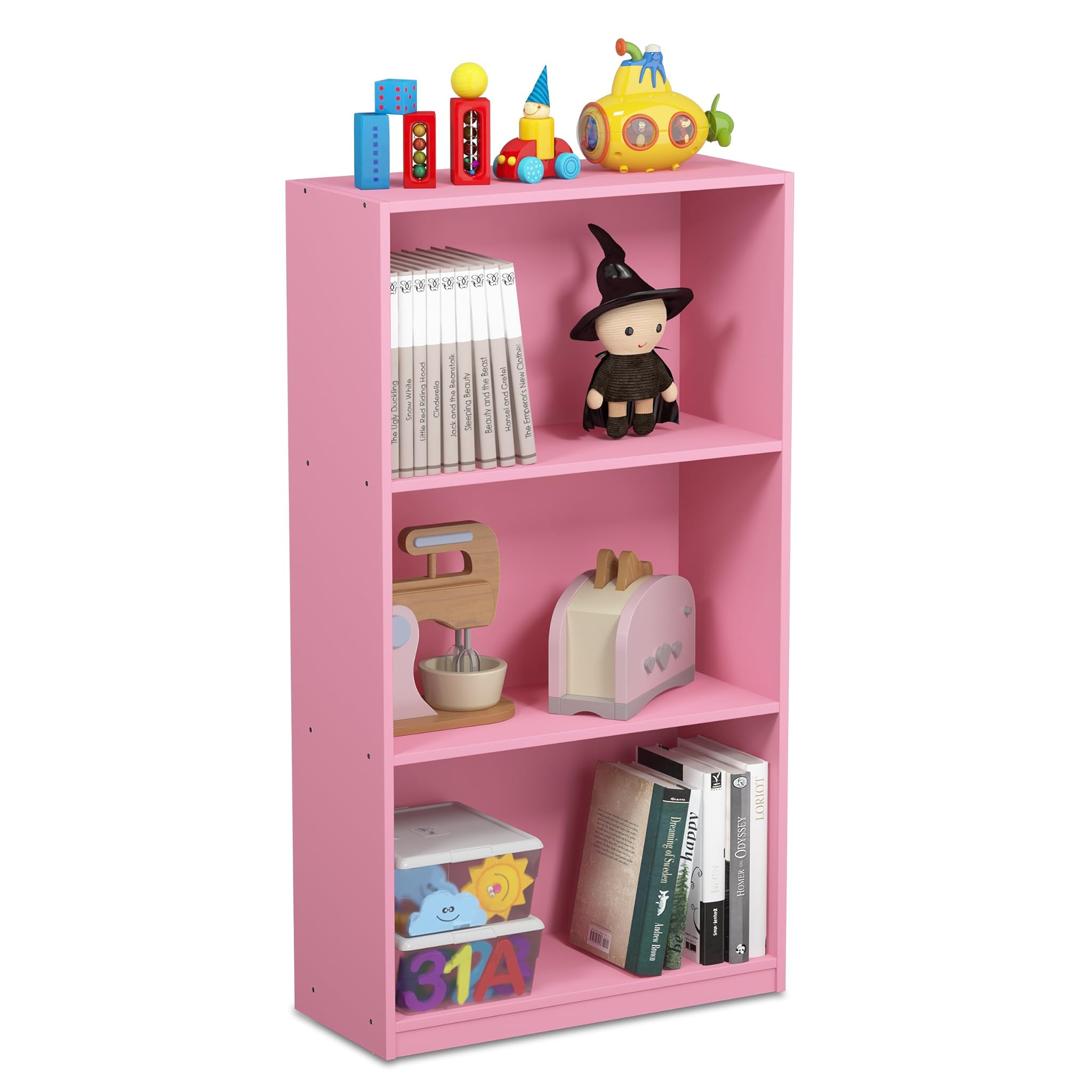 Furinno Basic Librerie, Legno, Rosa, Taglia Unica