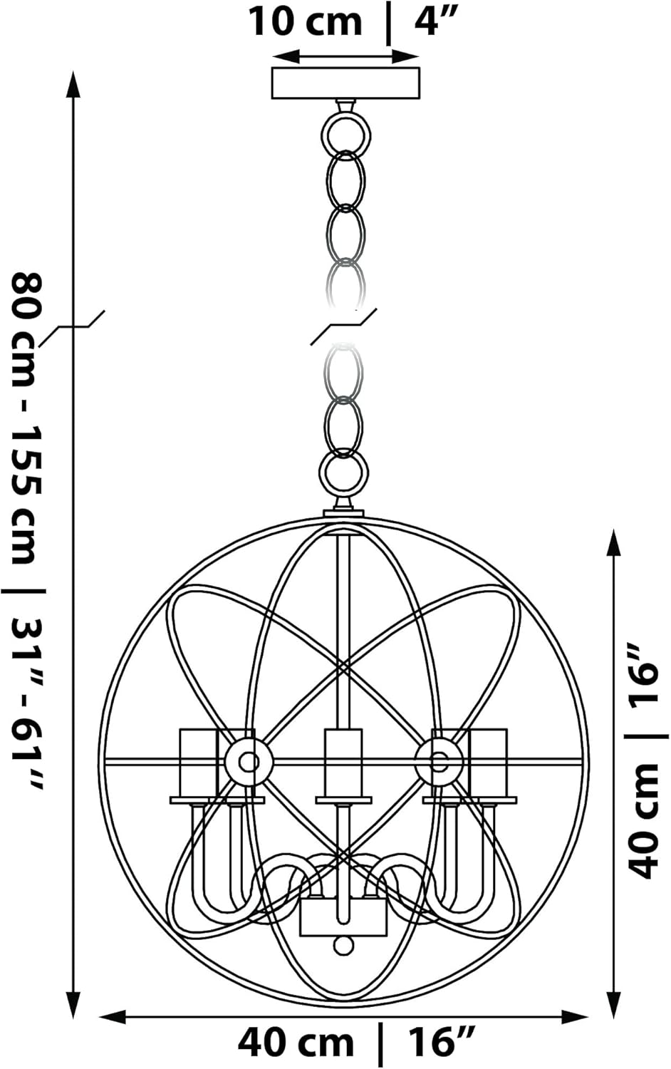 Opis PL1 Lampada Soffitto Vintage Industriale Ø40cm - immagine 2