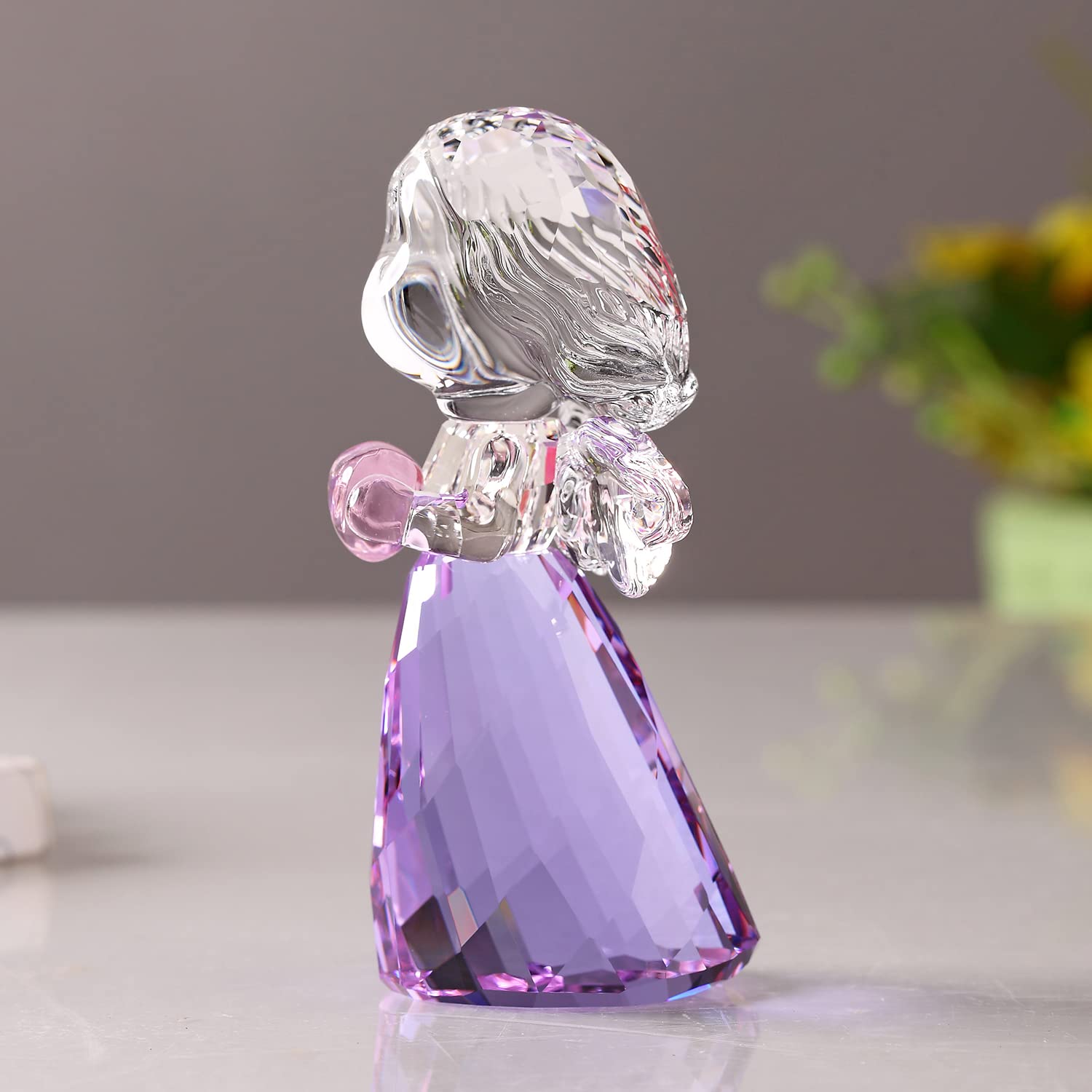 Crystal Little Angel - Statuetta Cherubino Viola
