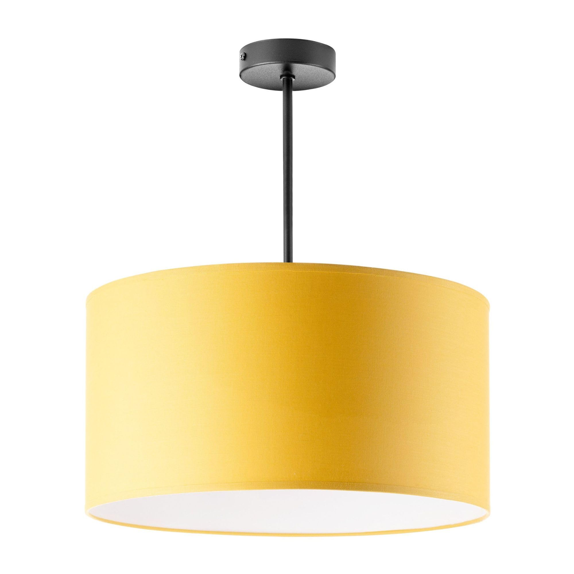 Miratic Lampada a Sospensione Corta con Paralume in Tessuto