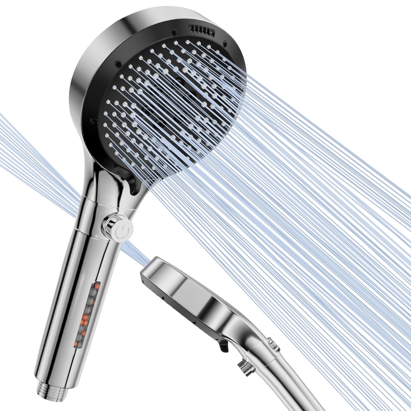 Diboniur Soffione Doccia con 6 Modalità Spray