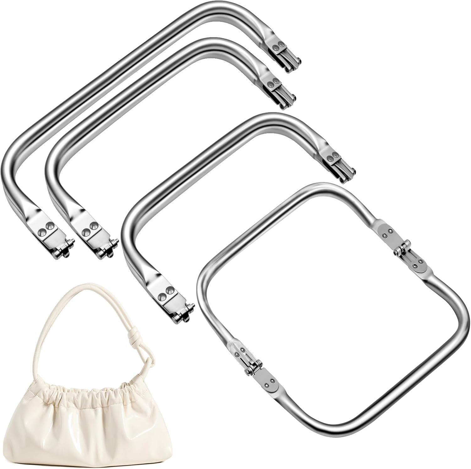 3 Pezzi Chiusura per Borsa Uncinetto 16-25cm - immagine 1