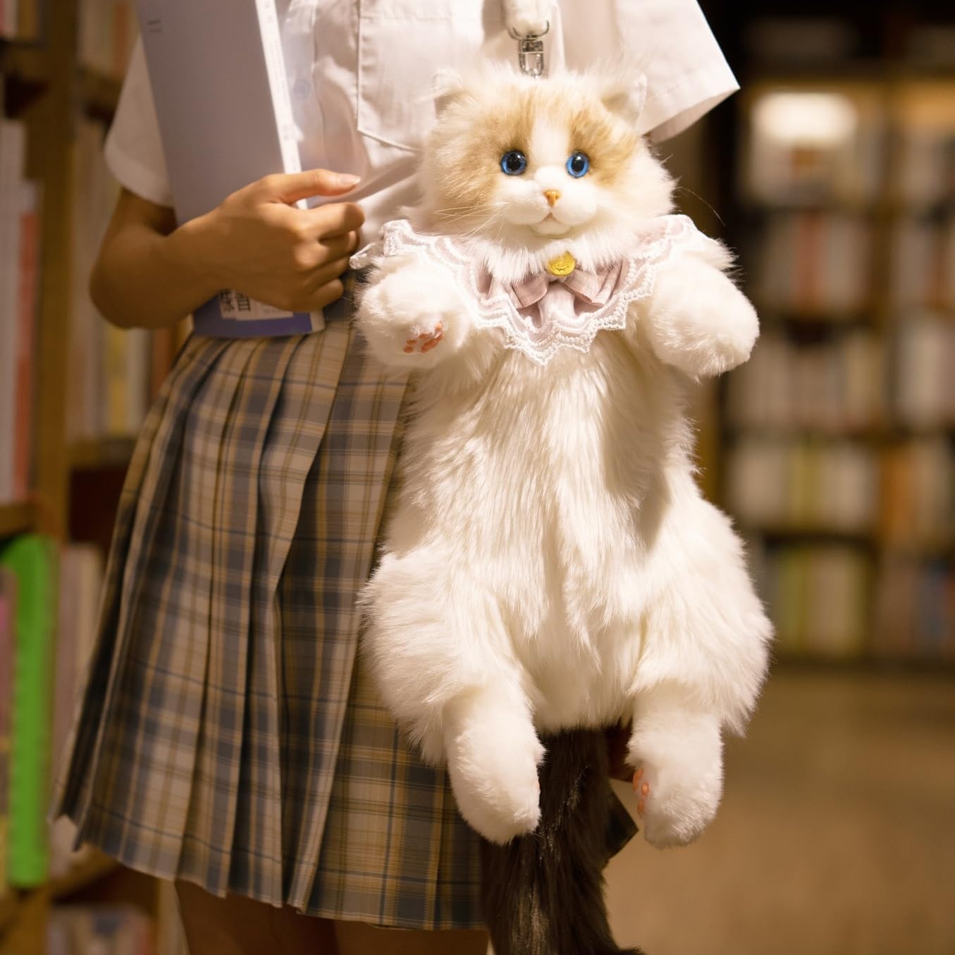 Chongker Gatto Ragdoll Peluche Realistico Fatto a Mano