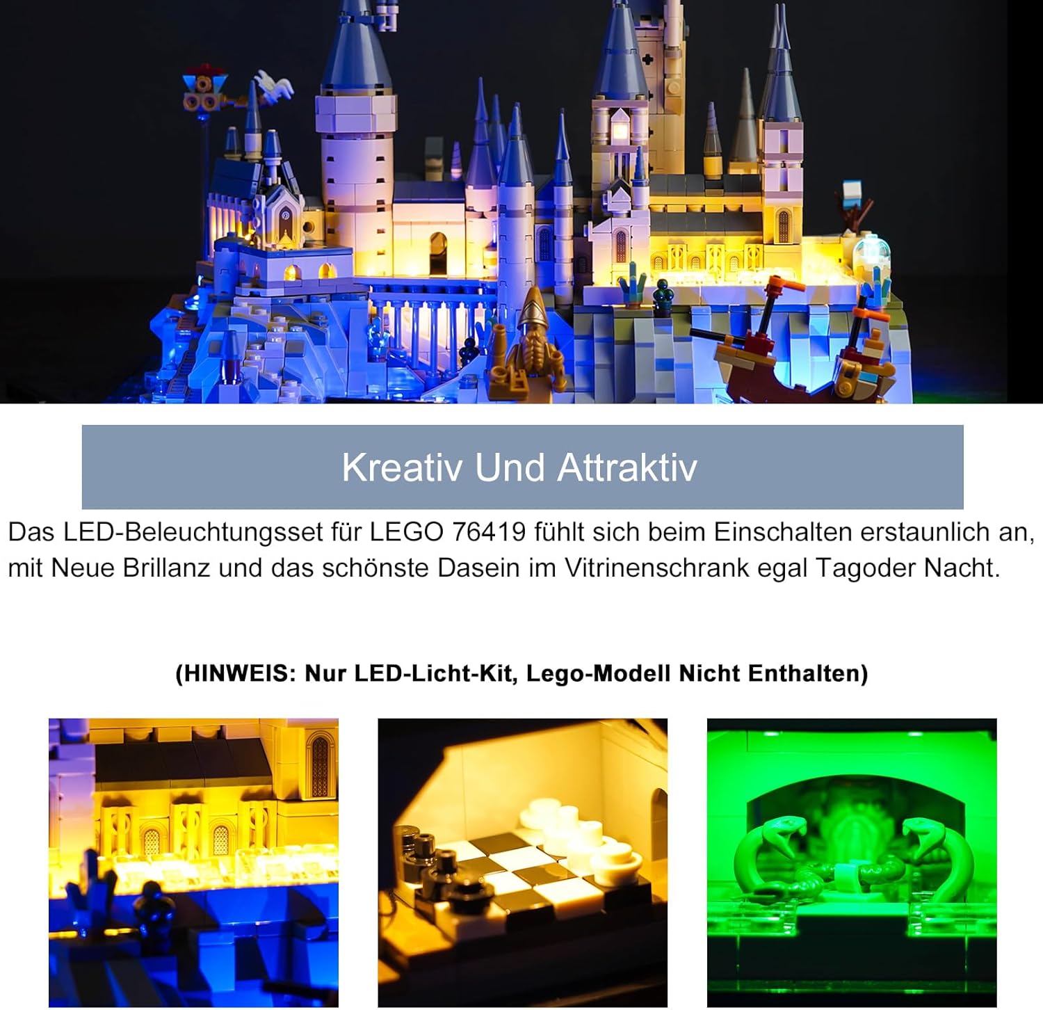 Set Luci LED per Lego 76419 Hogwarts Castle and Grounds - immagine 2