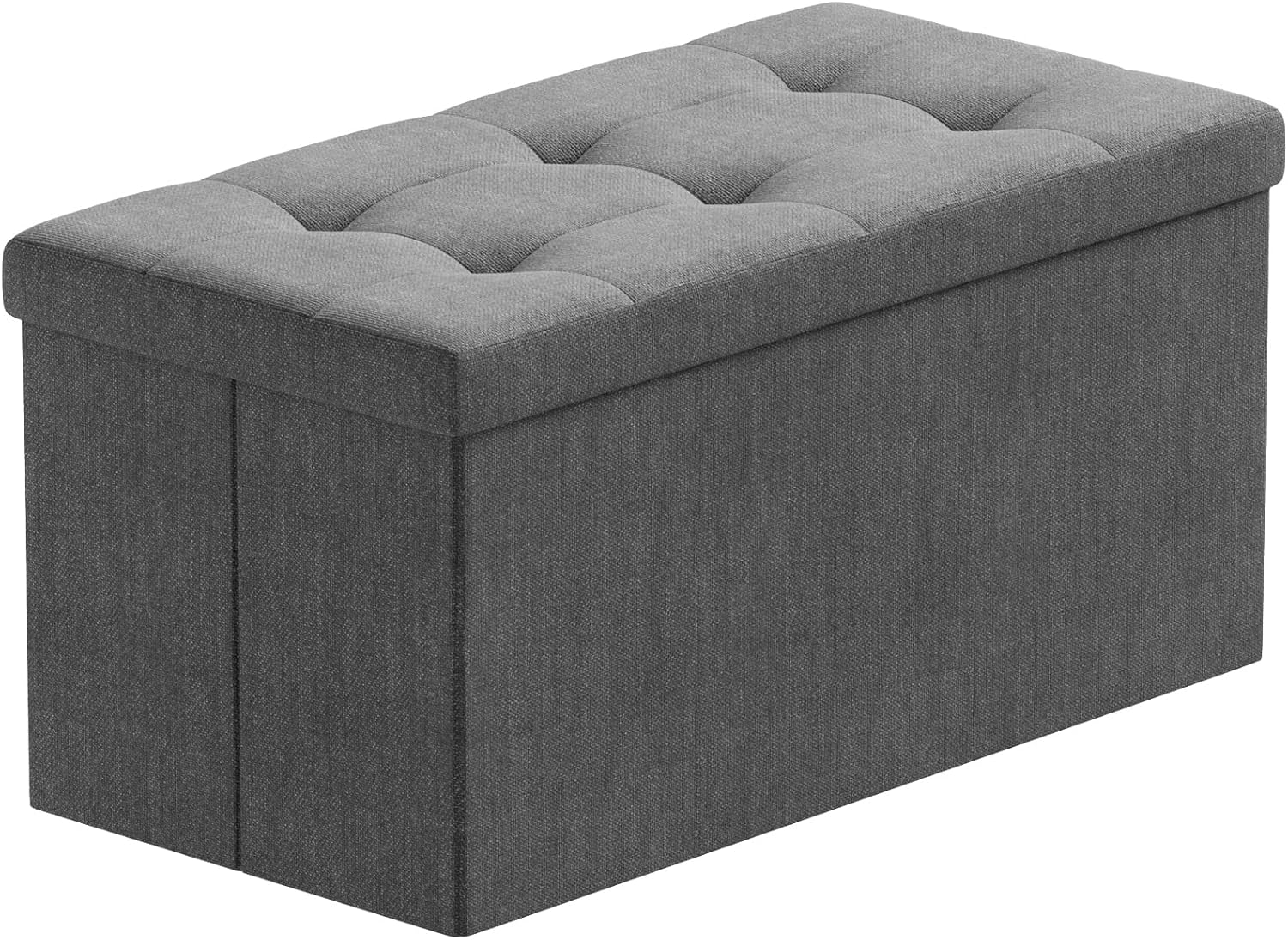 Brian & Dany Pouf Pieghevole Contenitore, Grigio Scuro - immagine 1