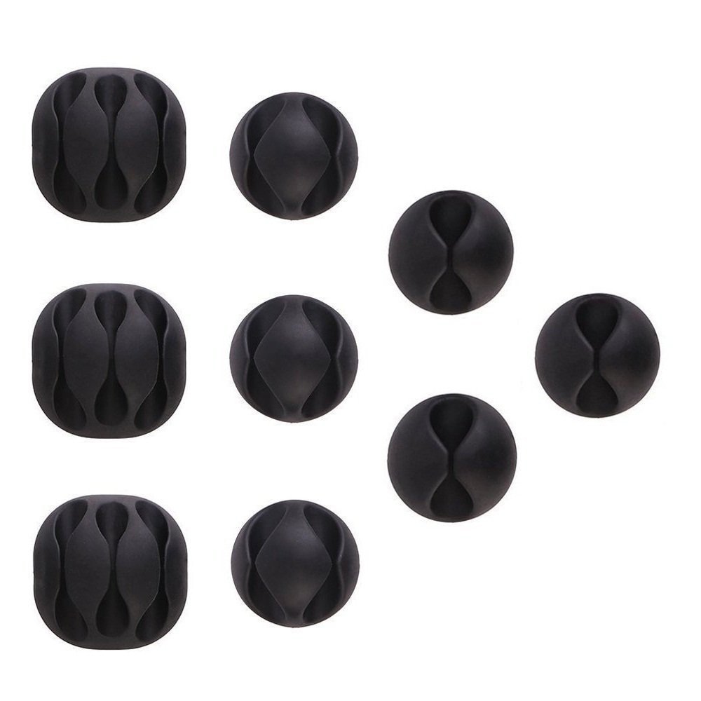 9 Pezzi Clip per Cavi con Adesivo Lunga Durata, Nero