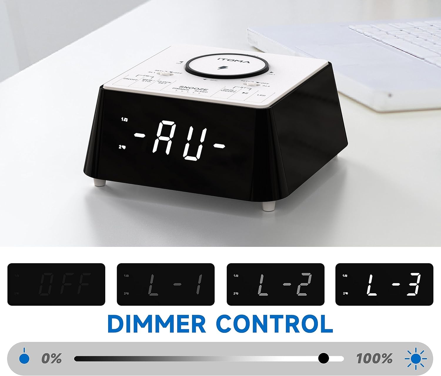 Itoma Radiosveglia con Ricarica Wireless e Bluetooth - immagine 5