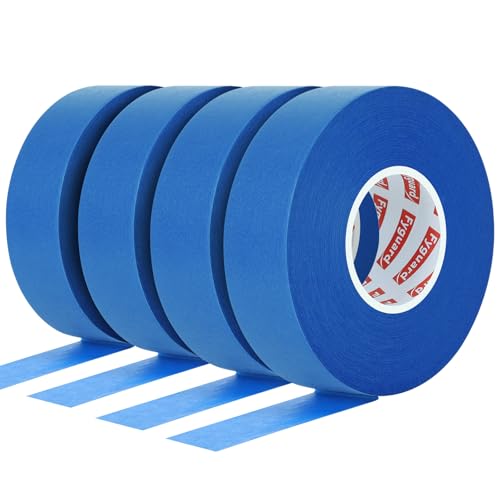 4 Rotoli Nastro Adesivo Carta, 50m x 24mm Nastro Carta Imbianchino Nastro Mascheratura Resistente al Calore per Lavori di Verniciatura Ristrutturazioni Artigianato