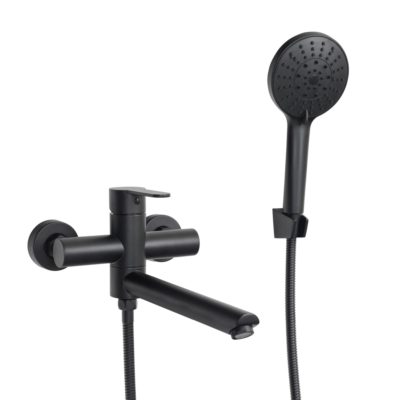 Phasat Rubinetto per Vasca da Bagno con Doccetta, Nero