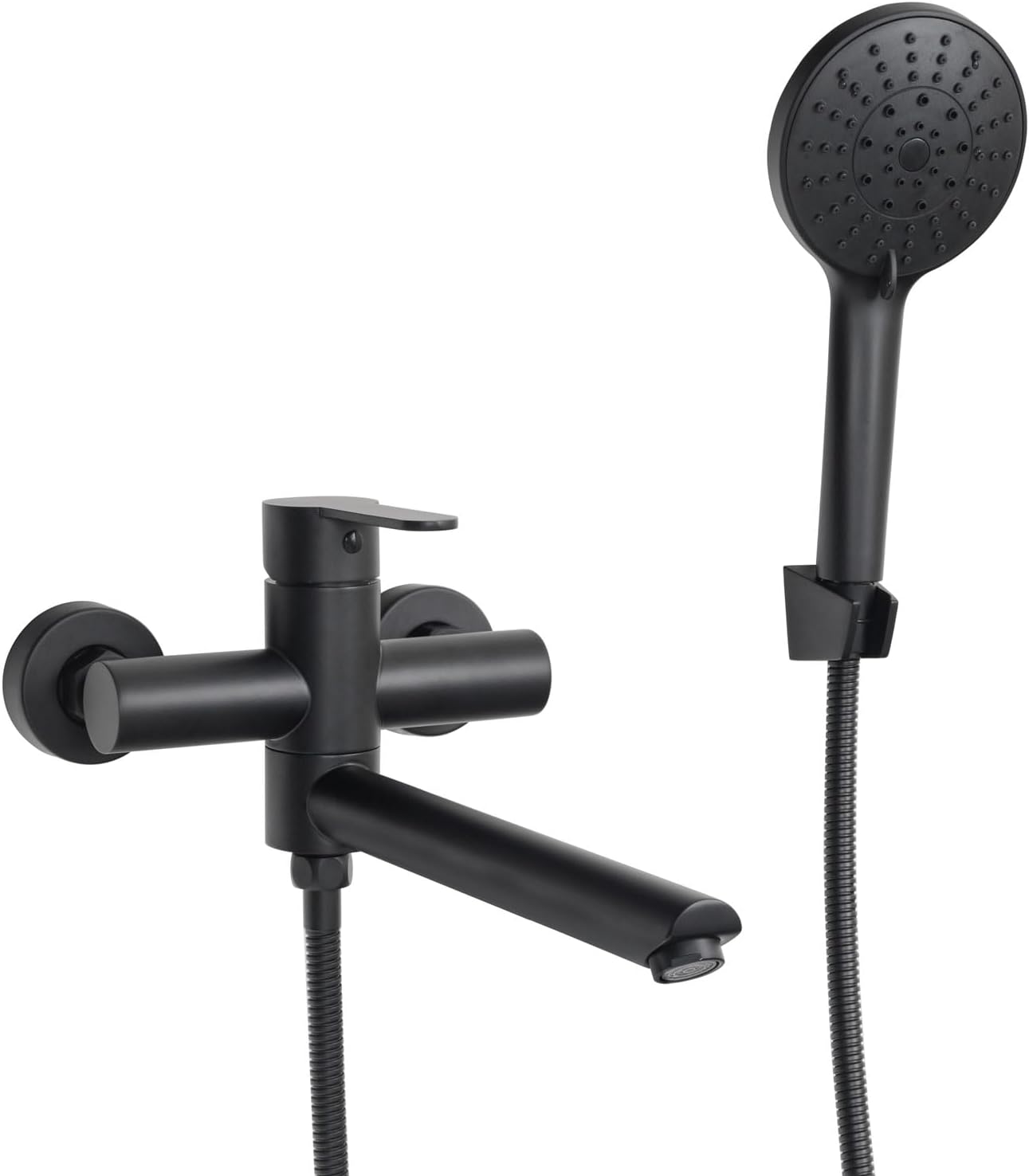 Phasat Rubinetto per Vasca da Bagno con Doccetta, Nero - immagine 1