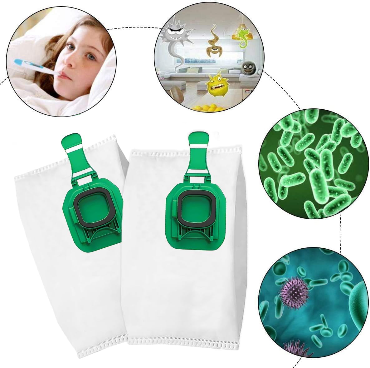 Sacchetti per Folletto VK140 VK150 con 2 Filtri - immagine 3