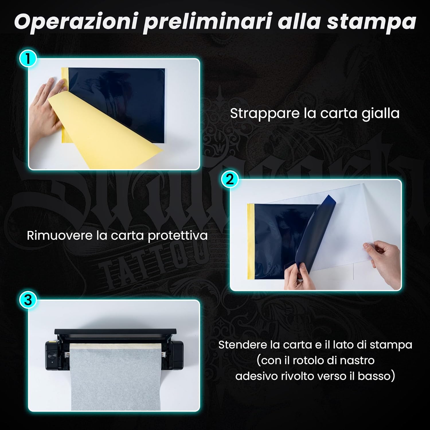 Tattmuse Stampante Stencil Tattoo Bluetooth - immagine 6