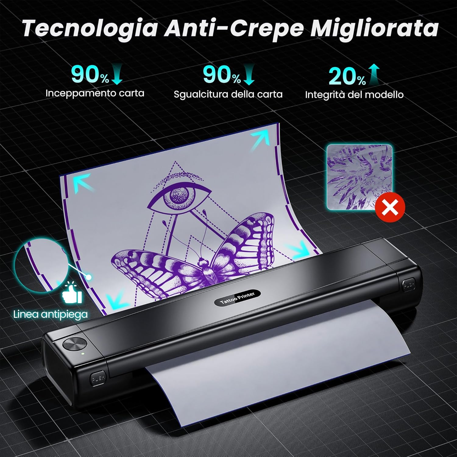 Tattmuse Stampante Stencil Tattoo Bluetooth - immagine 8