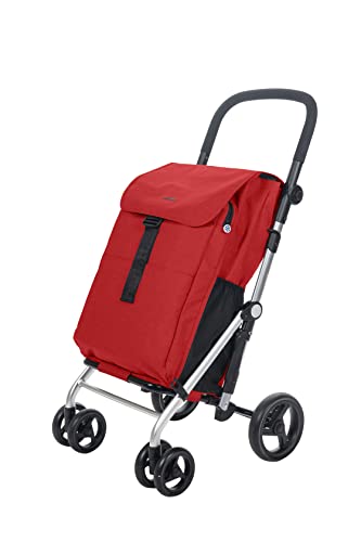 Carlett Pack Classic Family - Carrello Spesa Pieghevole, Rosso