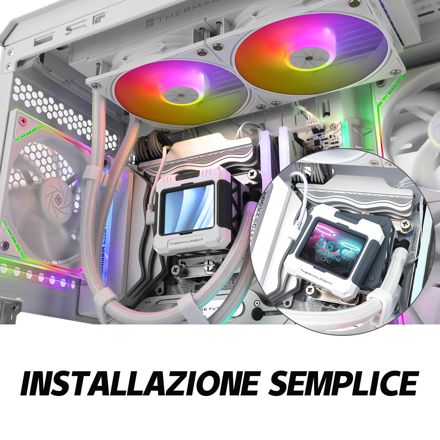 Tr FW 240 Bianco ARGB Raffreddatore CPU a Liquido - immagine 2