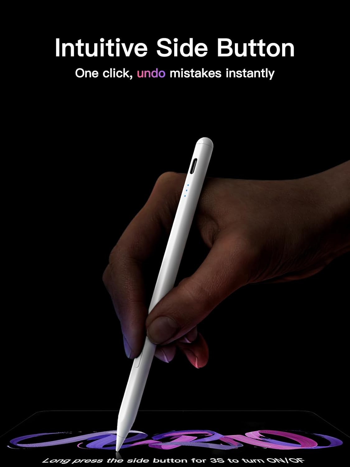 Penna per iPad 2018-2025 con Ricarica Rapida, Bianco - immagine 6