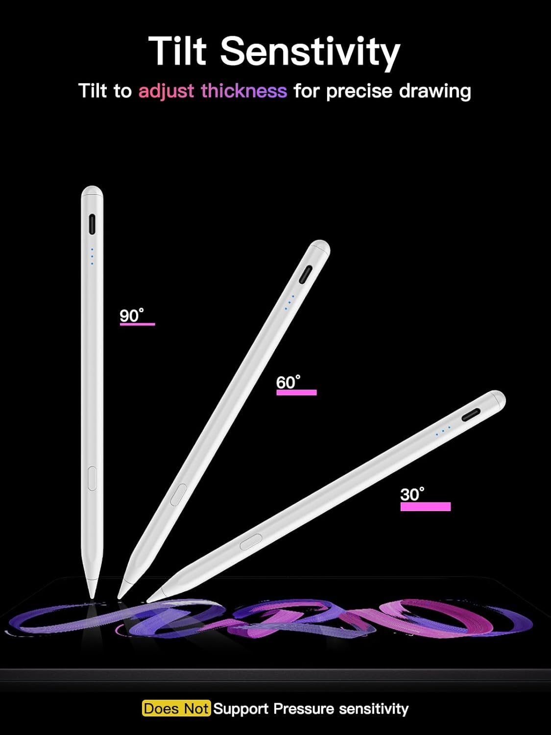 Penna per iPad 2018-2025 con Ricarica Rapida, Bianco - immagine 7