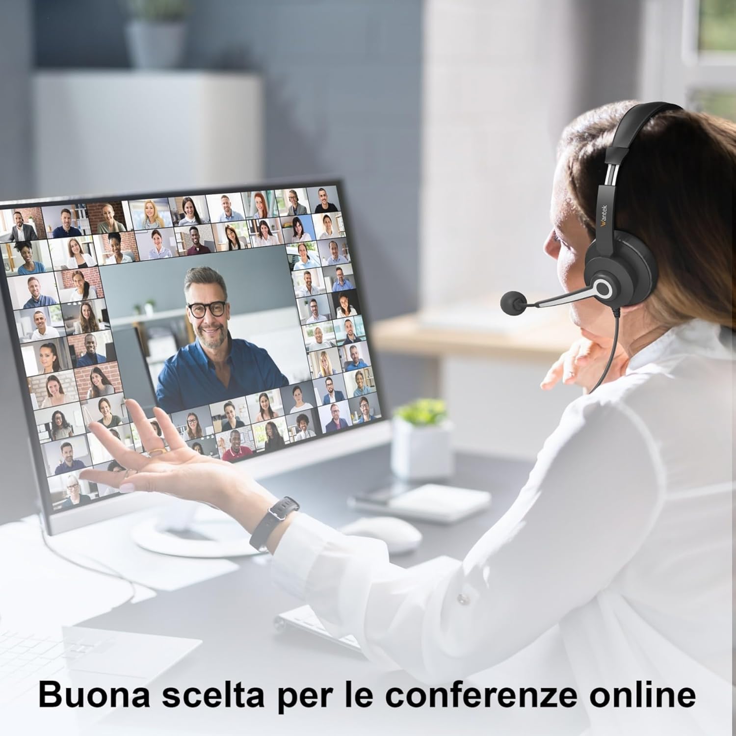 Wantek Cuffie USB con Microfono e Cancellazione Rumore - immagine 5