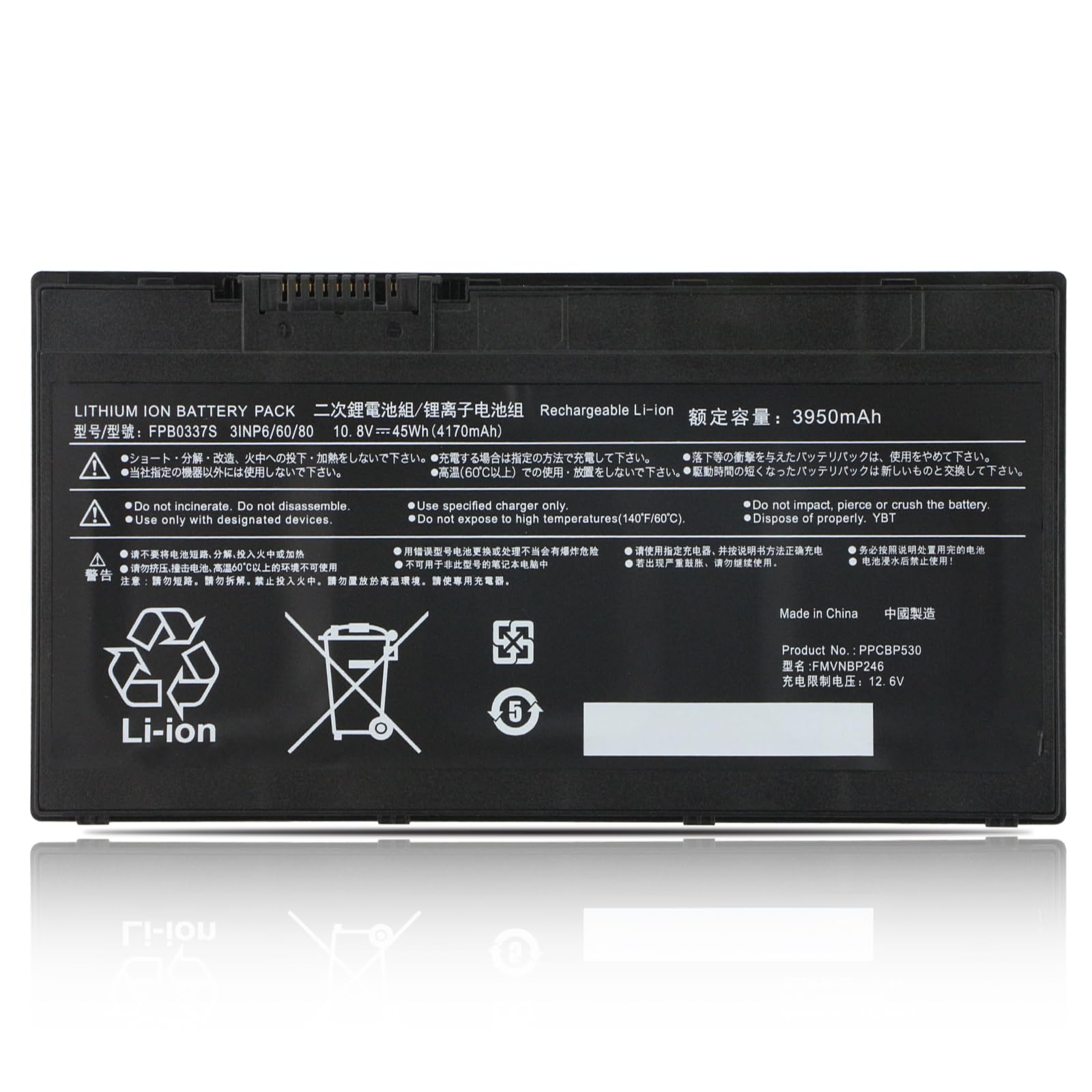 K Kyuer Batteria Laptop 45Wh per Fujitsu Lifebook