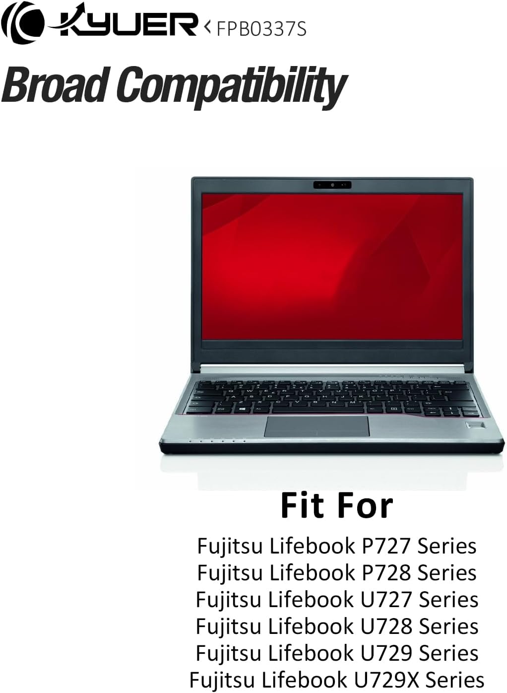 K Kyuer Batteria Laptop 45Wh per Fujitsu Lifebook - immagine 2