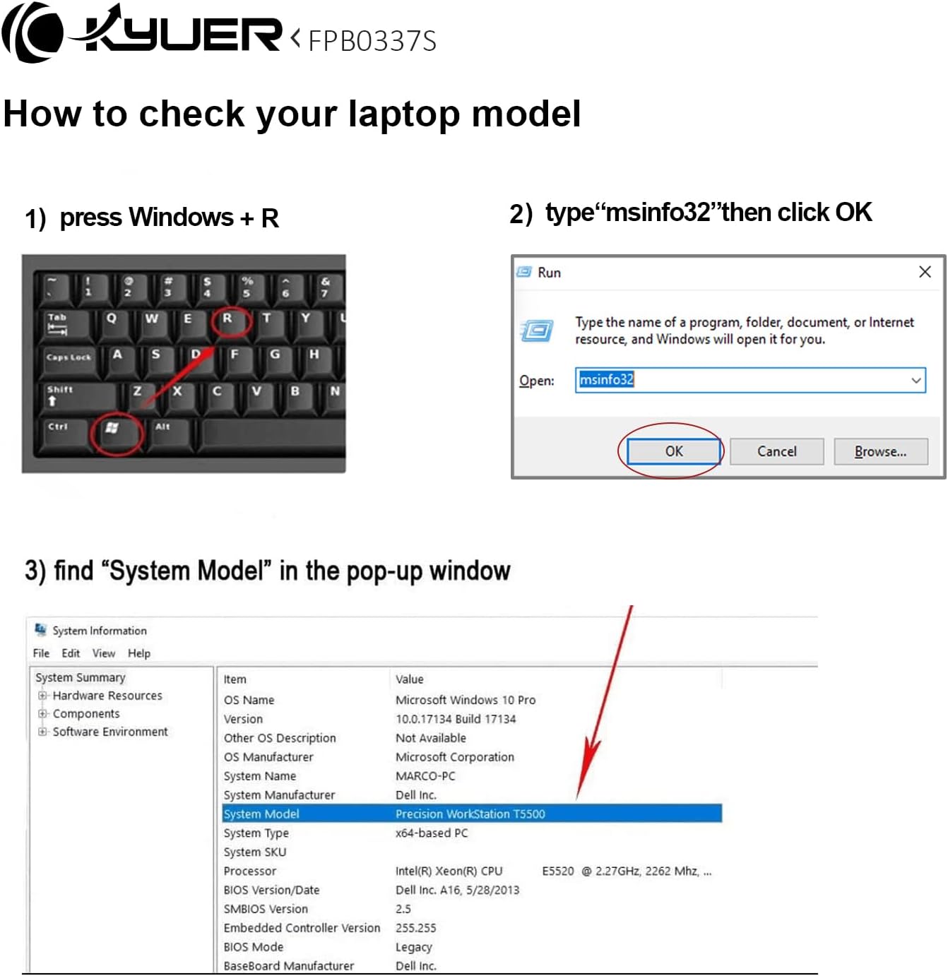 K Kyuer Batteria Laptop 45Wh per Fujitsu Lifebook - immagine 3