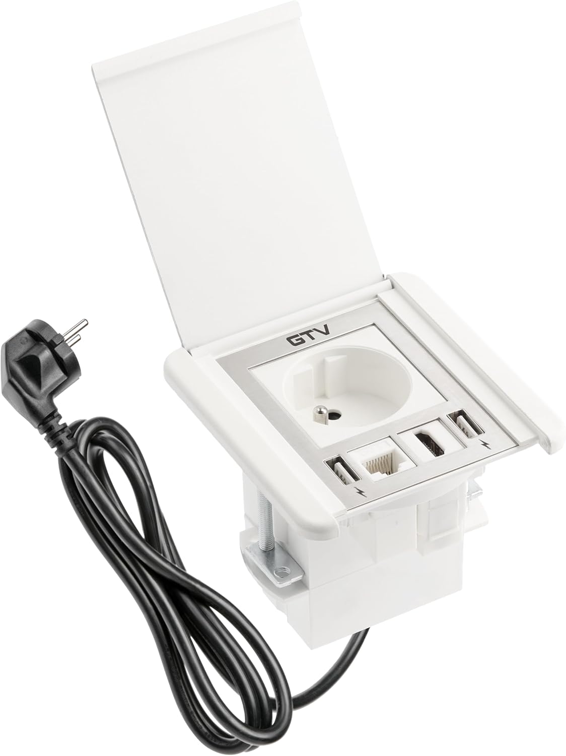 Gtv - Multipresa da Scrivania FLIP da Incasso, Bianca