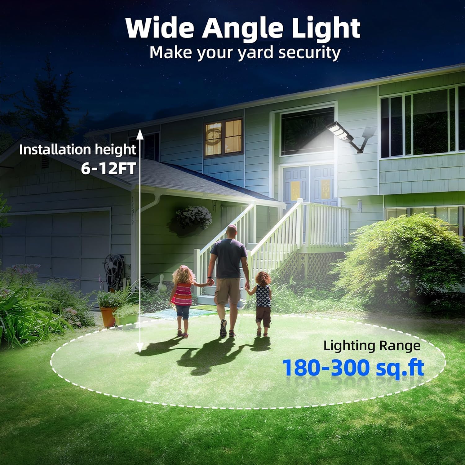 Lampione Solare Led Esterno 300W (2 pezzi) 6500K - immagine 6