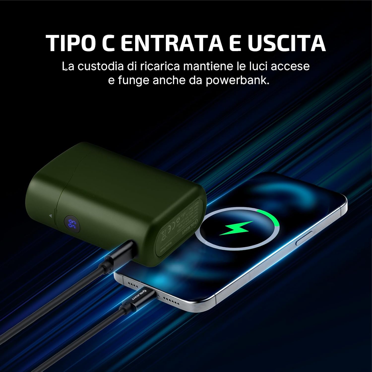 OLIGHT Baton 4 kit - Torcia EDC 1300lm con Scatola Ricarica, Verde - immagine 6