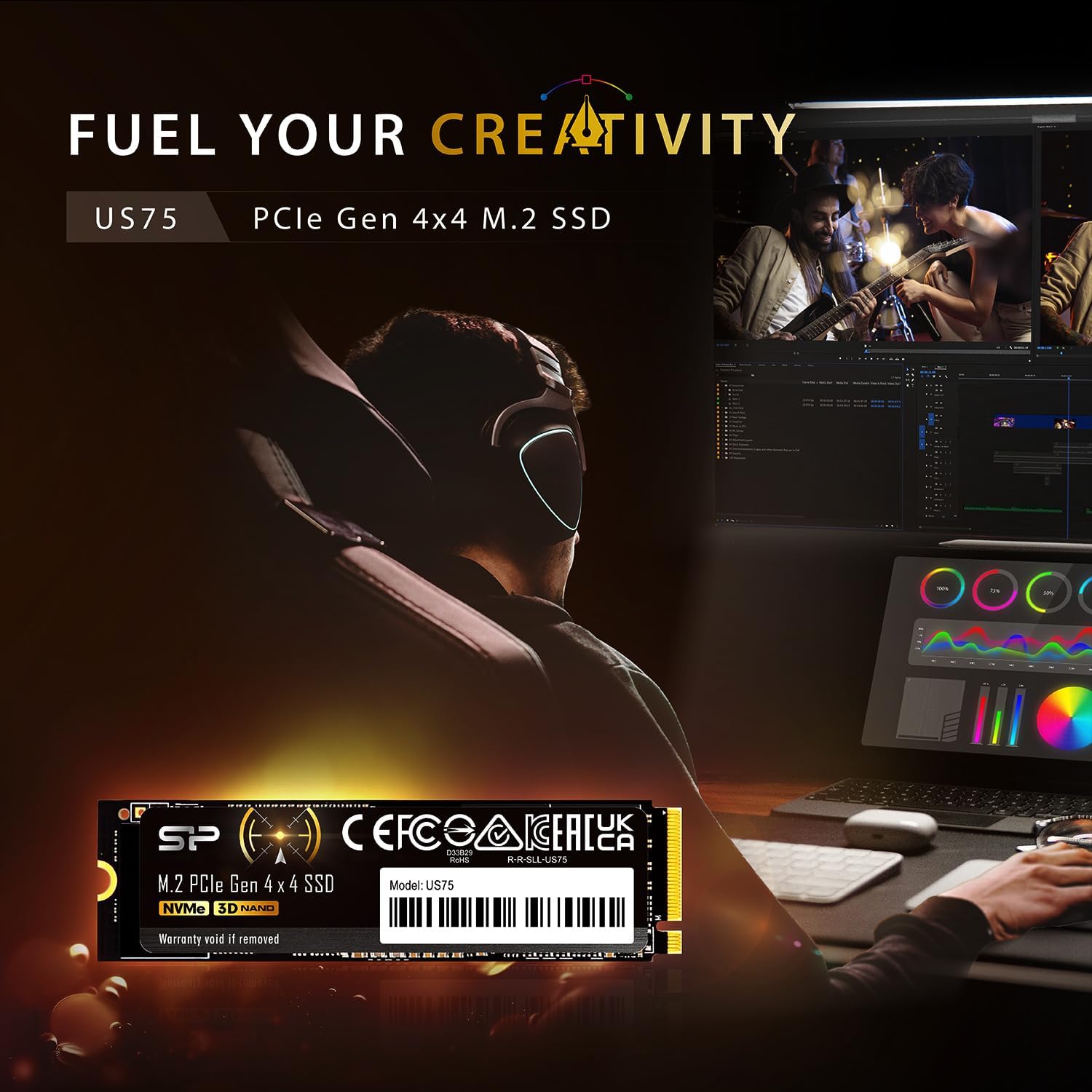 Silicon Power 2TB US75 NVMe 4.0 Gen4 PCIe M.2 SSD - immagine 2