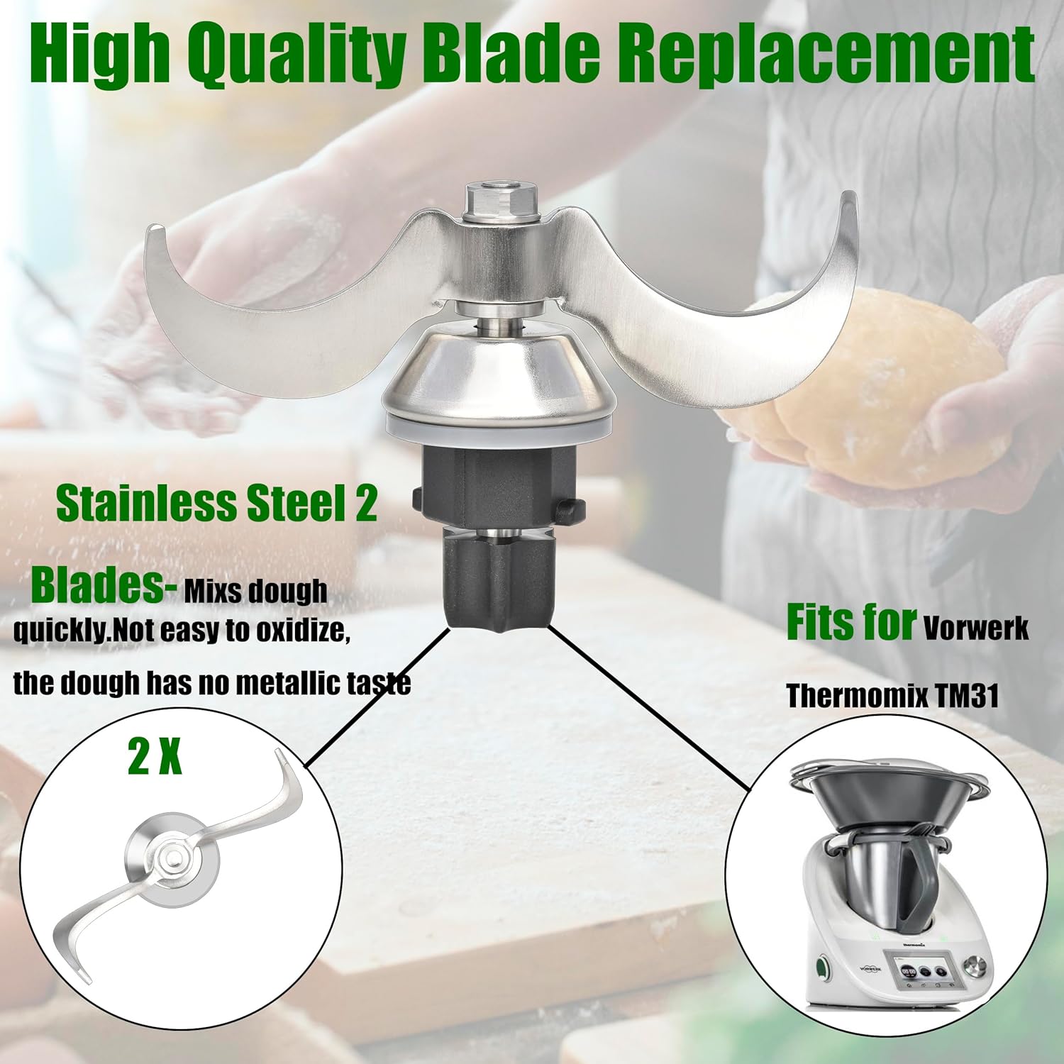 Arcets Coltello Impasto per Bimby TM31 - immagine 3