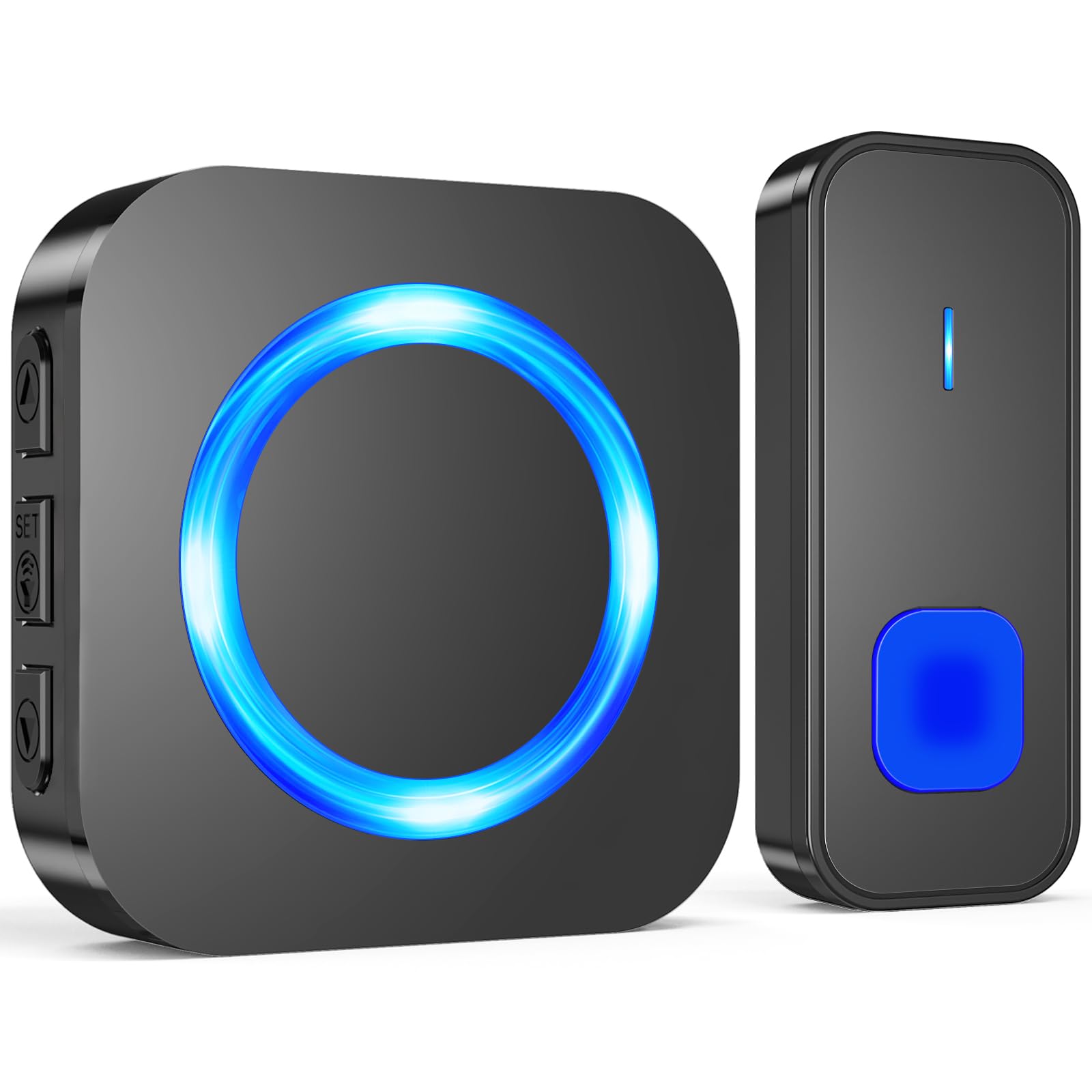 SURFOU Campanello Senza Fili da Esterno 400m, Nero