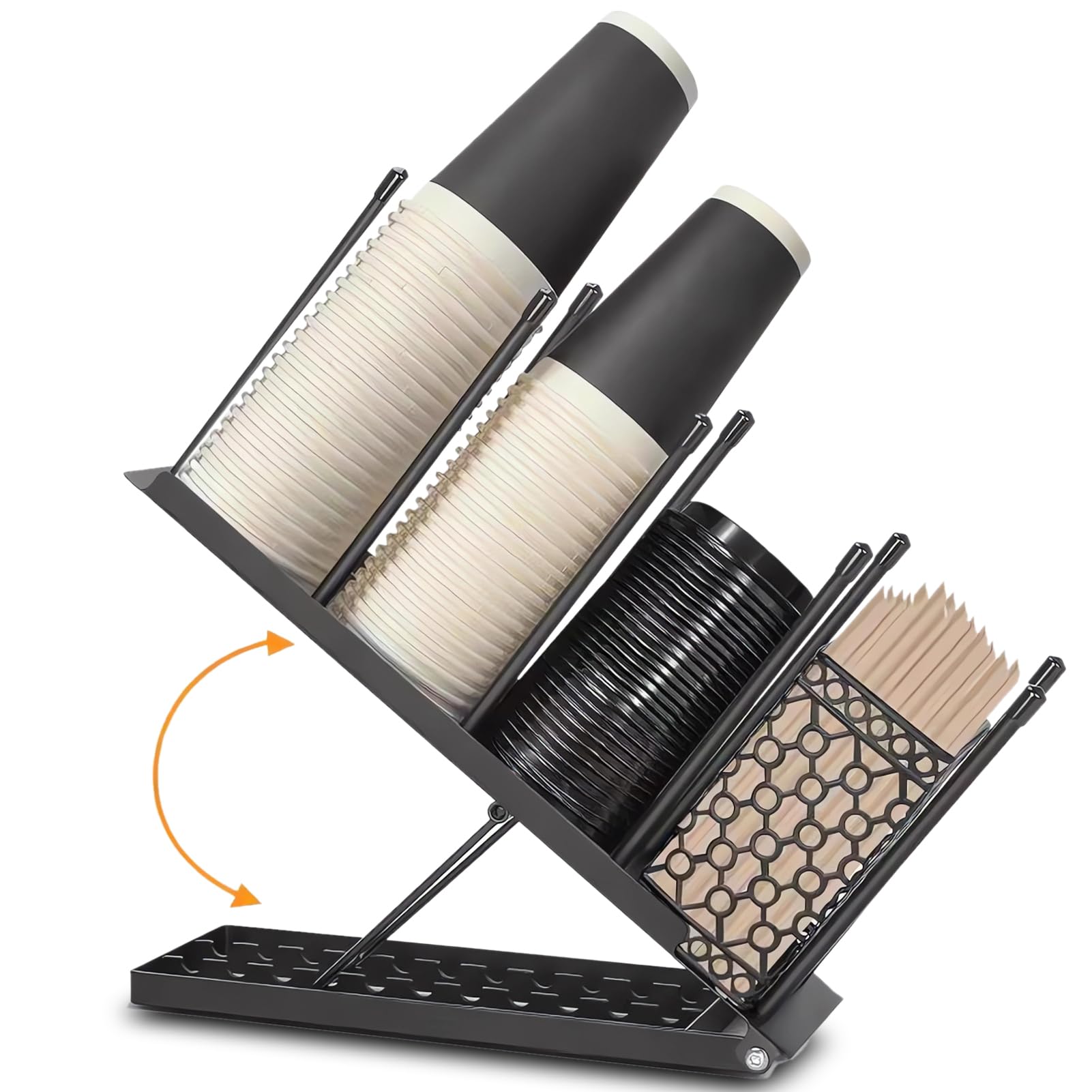 Porta Bicchierini Caffè - Organizer da Caffetteria 4 Scomparti