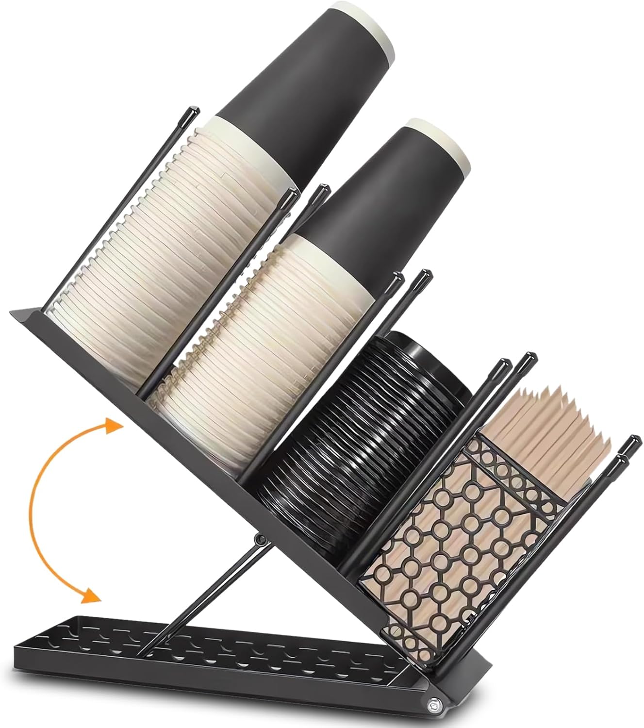 Porta Bicchierini Caffè - Organizer da Caffetteria 4 Scomparti - immagine 1