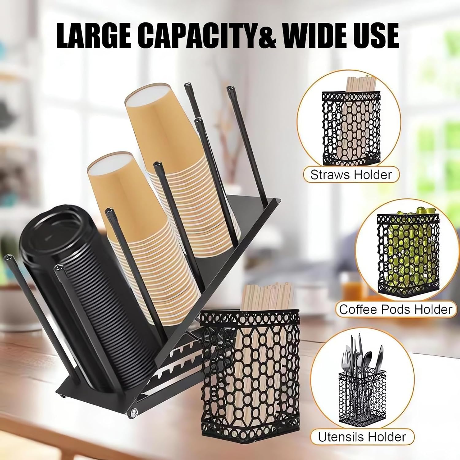 Porta Bicchierini Caffè - Organizer da Caffetteria 4 Scomparti - immagine 5