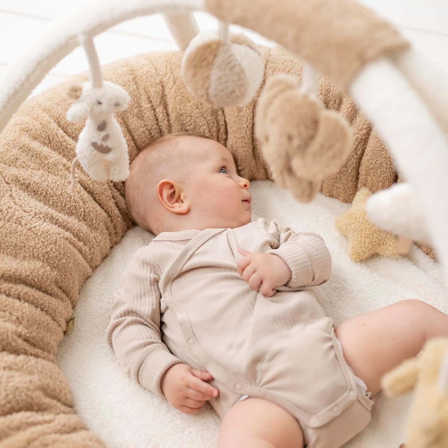 Nattou Playmat Rectangular with Arch TEDDY, 90 cm, Teddy Ecru Caramel - immagine 8