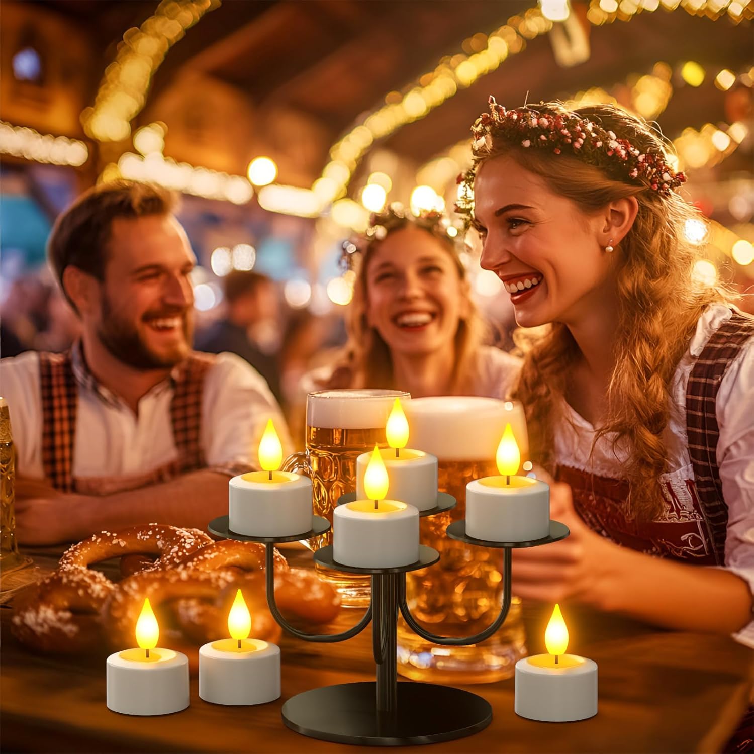 PChero 12 Candele LED Ricaricabili con Telecomando - immagine 5