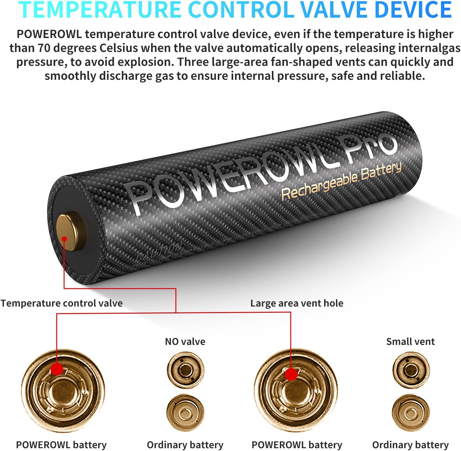 Powerowl - Batterie Ricaricabili Pro AA AAA con Caricabatterie - immagine 2