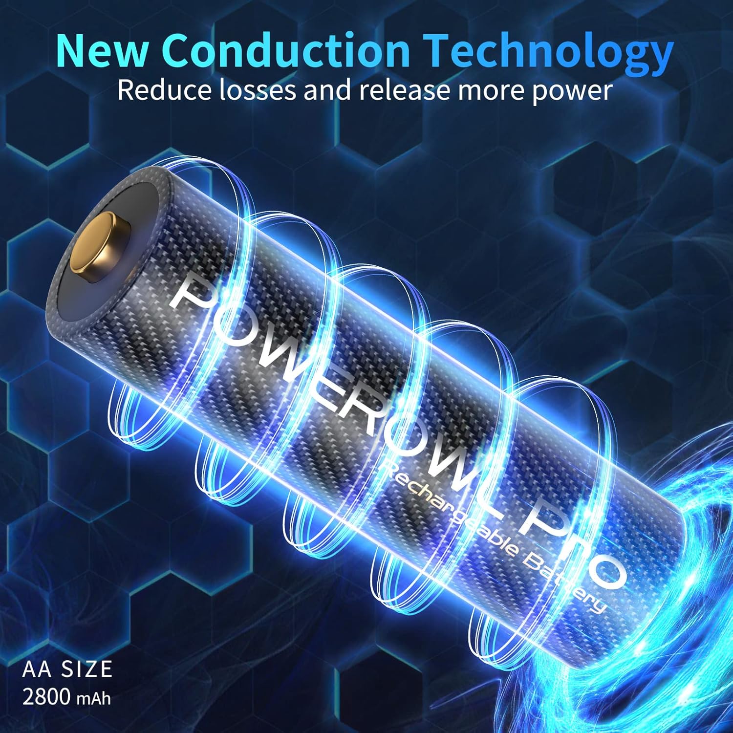 Powerowl - Batterie Ricaricabili Pro AA AAA con Caricabatterie - immagine 3