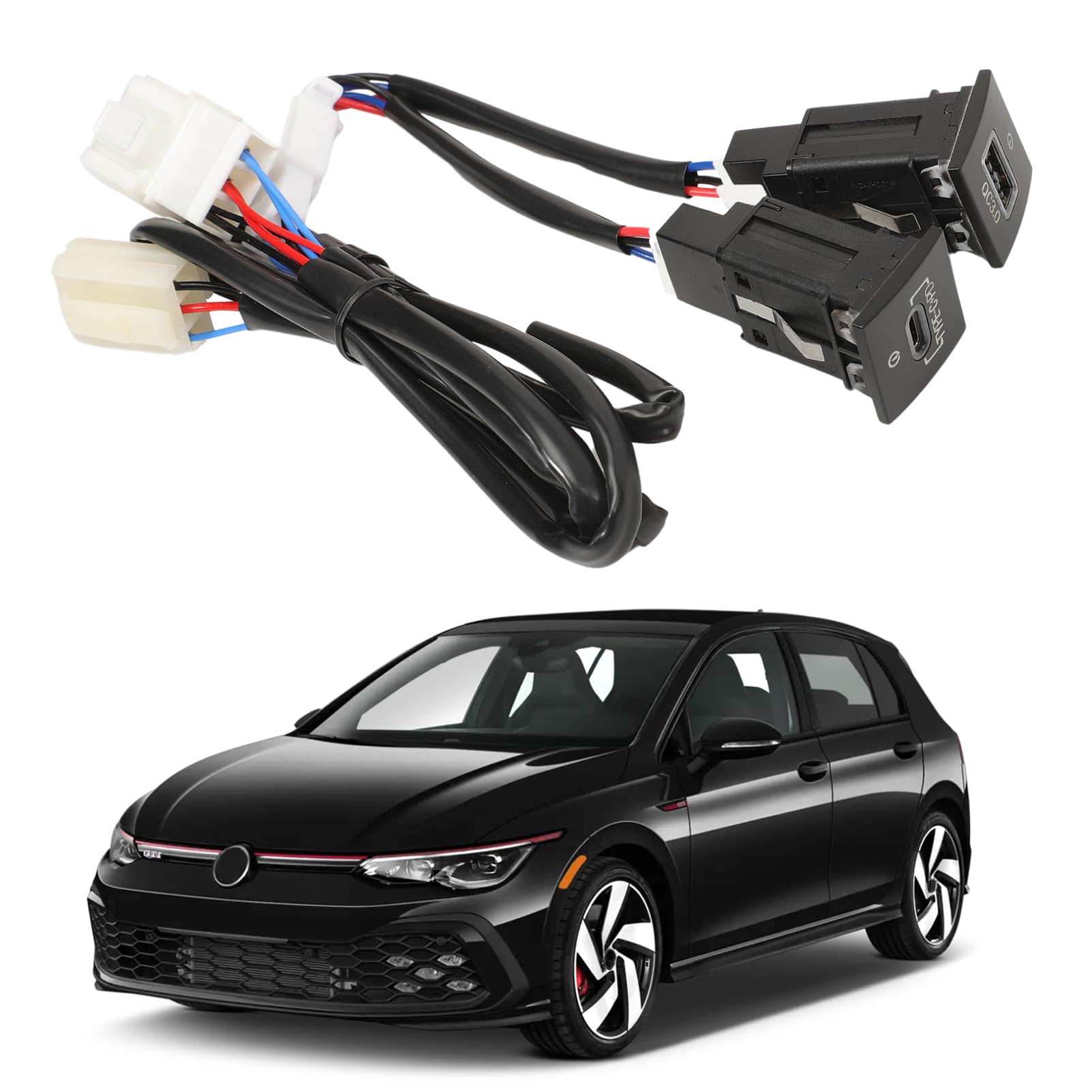 Adattatore Dual USB Ricarica Rapida per Golf/GTI/R-Line
